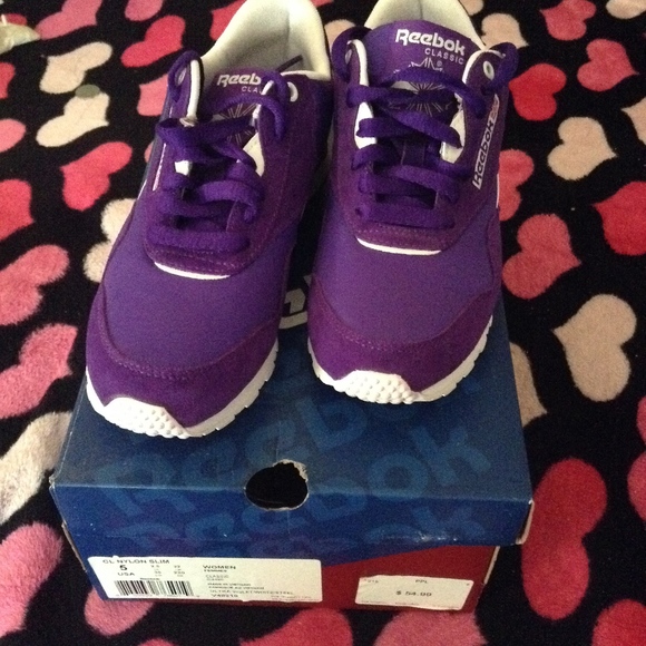 reebok classic nylon purple